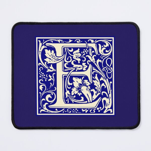 Item preview, William Morris Vintage Letter E Monogram Initial Blue designed and sold by Jeallan Designs.