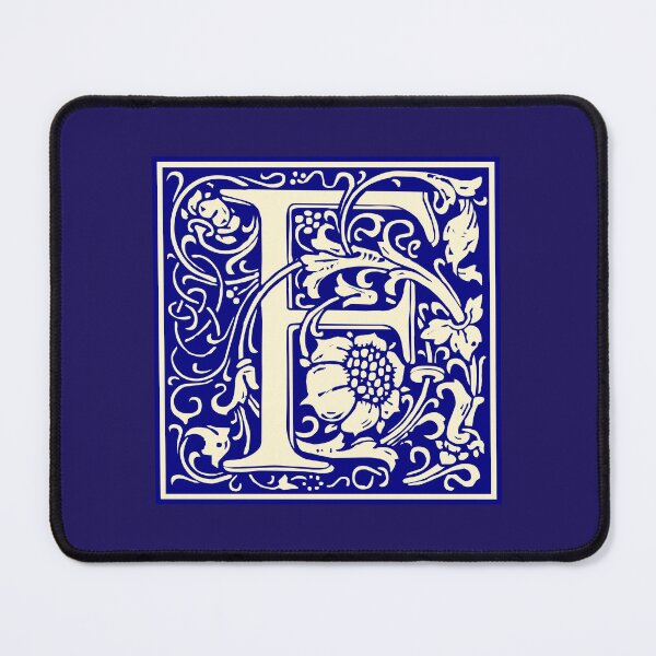 Item preview, William Morris Vintage Letter F Monogram Initial Blue designed and sold by Jeallan Designs.