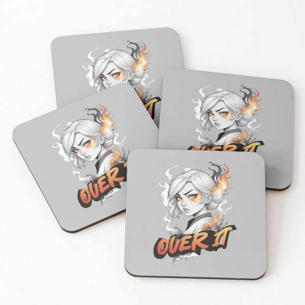 Item preview, Over it. Angry  girl  on fire x.28 designed and sold by Moeruonnanoko.