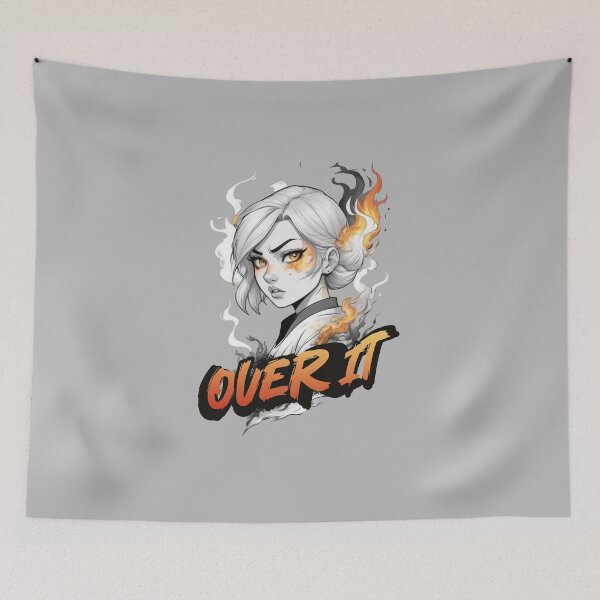 Item preview, Over it. Angry  girl  on fire x.28 designed and sold by Moeruonnanoko.