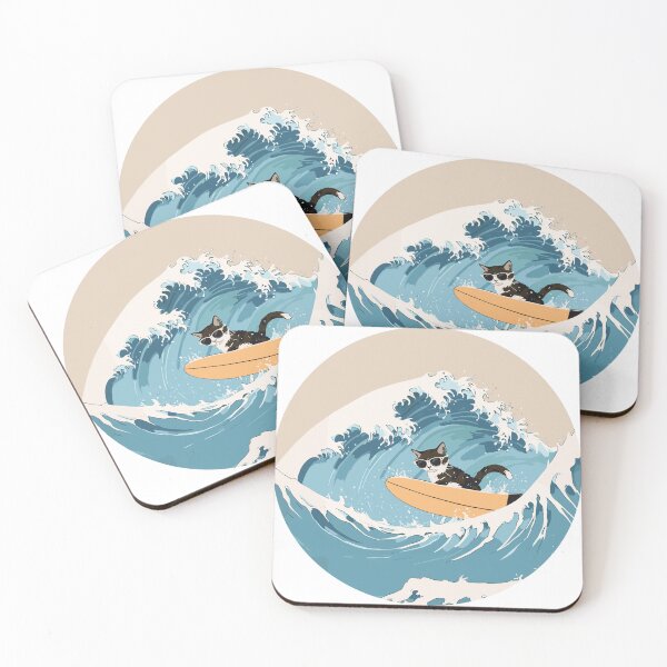 Item preview, Cool Cat Surfing on the Great Wave off Kanagawa designed and sold by Promagine.