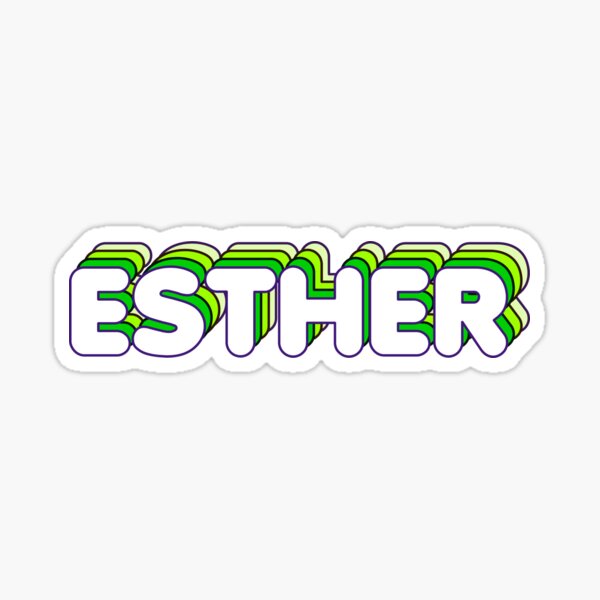 Item preview, Green Layers Esther Name Label designed and sold by NormadWorld.