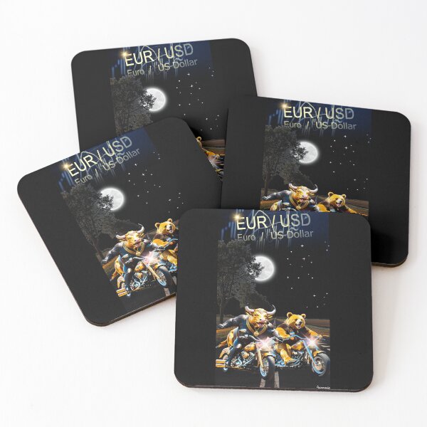 Item preview, Bull and bear bikers race forex constellations at night designed and sold by 4xemmie.