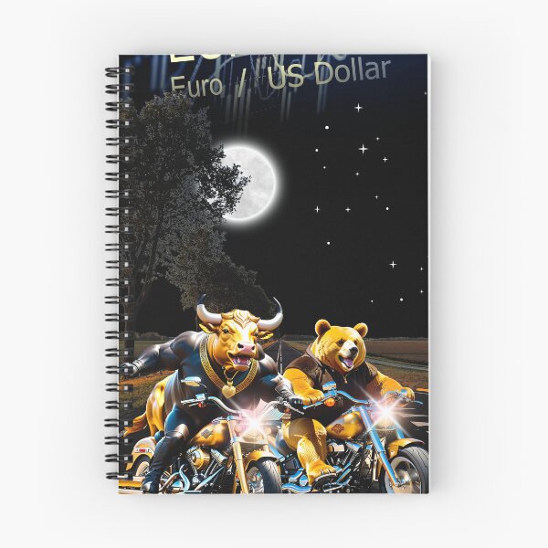 Item preview, Bull and bear bikers race forex constellations at night designed and sold by 4xemmie.