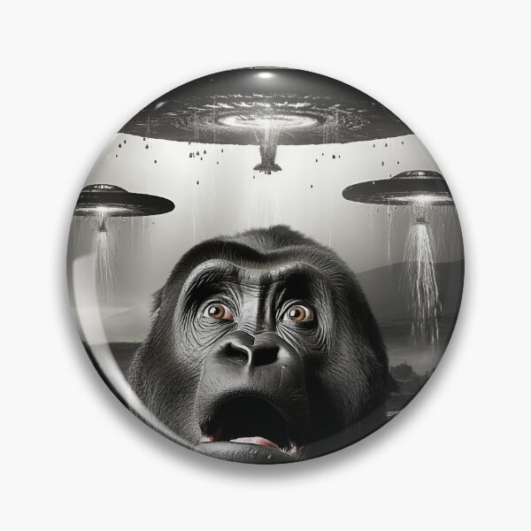 Item preview, Monkey Selfie with UFOs designed and sold by Master-Print.
