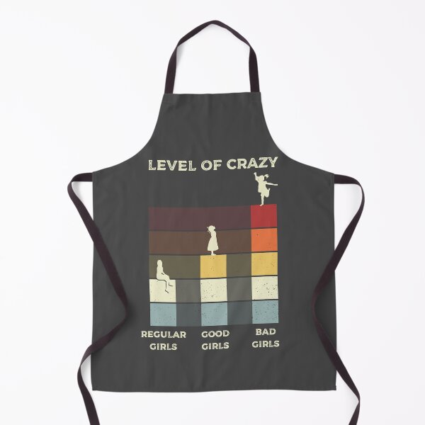 Item preview, Girl Level of Crazy | Vintage | Retro designed and sold by 4TeeToo.