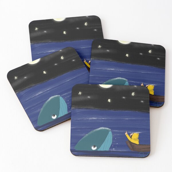 Item preview, A little girl shows the whale the stars designed and sold by naturerafa.