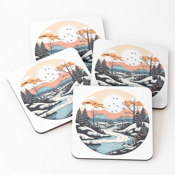 Item preview, Winter Landscape Vector Art designed and sold by MadSwellDesigns.