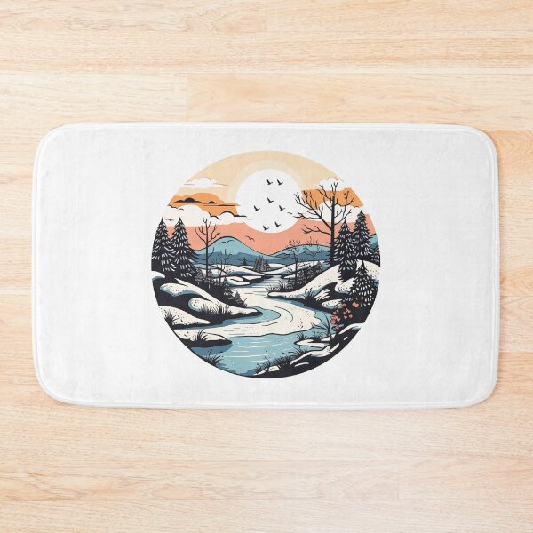 Item preview, Winter Landscape Vector Art designed and sold by MadSwellDesigns.