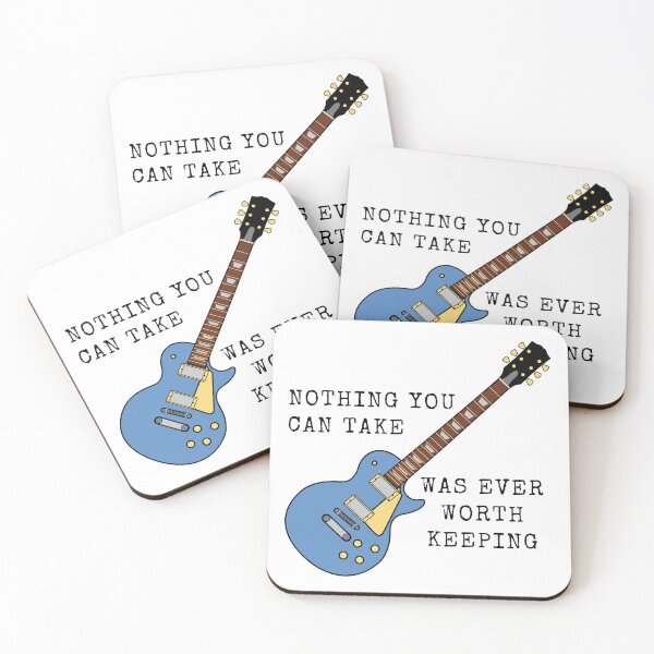 Item preview, Nothing You  Can Take Was Ever Worth Keeping Song Lyric Guitar TBOSAS designed and sold by NimuehArt.
