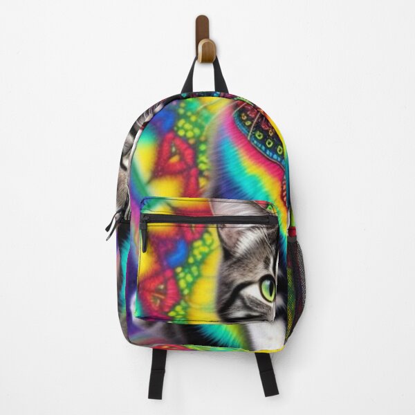 Item preview, Bright Colorful Psychedelic Cat designed and sold by TheDarkWardrobe.