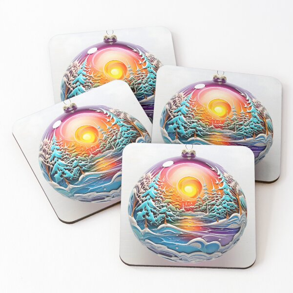 Item preview, oil decorated ornament christmas holiday print designed and sold by dcrc.