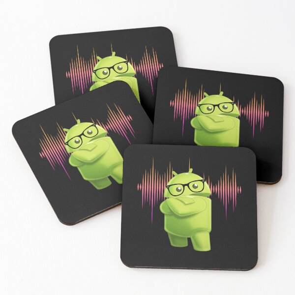 Item preview, android logo with glasses designed and sold by Redstrawberry13.