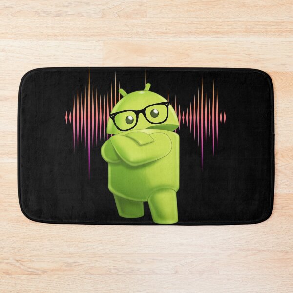 Item preview, android logo with glasses designed and sold by Redstrawberry13.