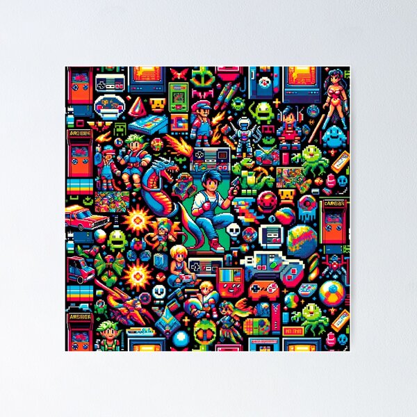 ZX Spectrum Retro Games Collage Art 3