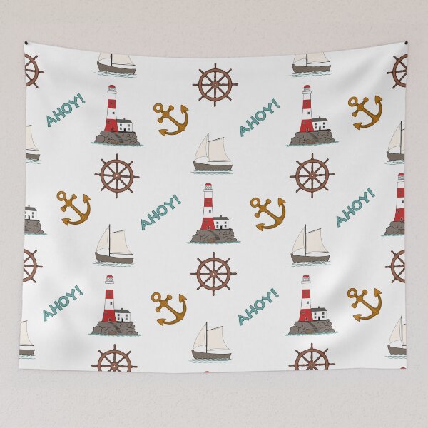 Item preview, Sailing Illustrative Pattern Color designed and sold by NataliePaskell.