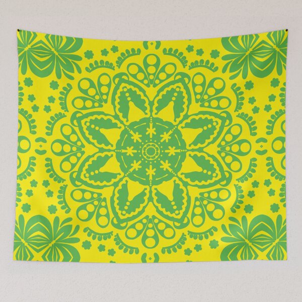 Item preview, Green floral lace pattern designed and sold by HarridanCreates.