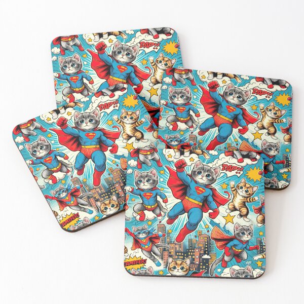 Item preview, Super Kittens Print - Chic Chat Créations Ref.084 designed and sold by ChicChat.