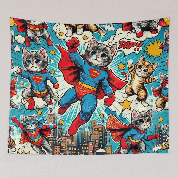 Item preview, Super Kittens Print - Chic Chat Créations Ref.084 designed and sold by ChicChat.