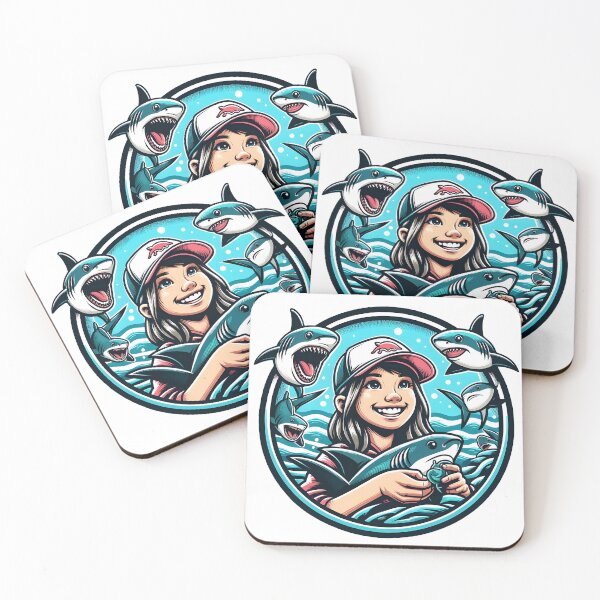 Item preview, Just a Girl who Loves Sharks designed and sold by Truck Stop One.