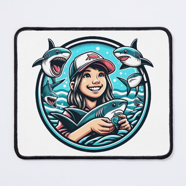 Item preview, Just a Girl who Loves Sharks designed and sold by Truck Stop One.