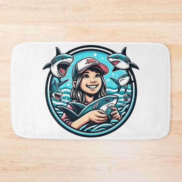 Item preview, Just a Girl who Loves Sharks designed and sold by Truck Stop One.