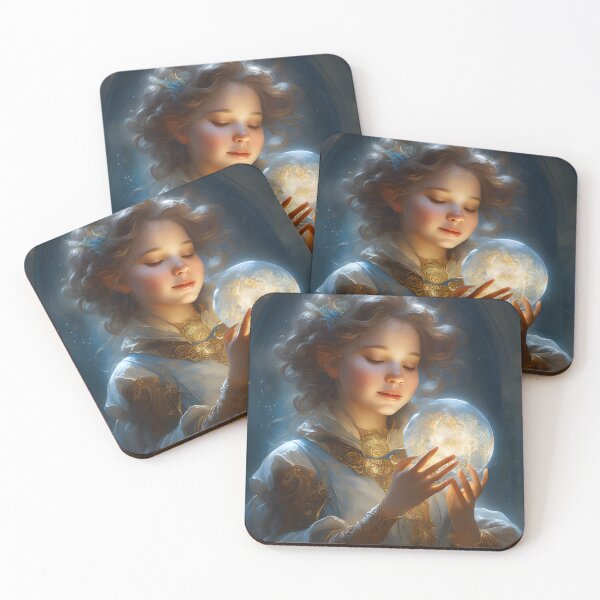 Item preview, Fantasy Fairy Baby Girl with magic ball painting designed and sold by VanillaBlueSky.