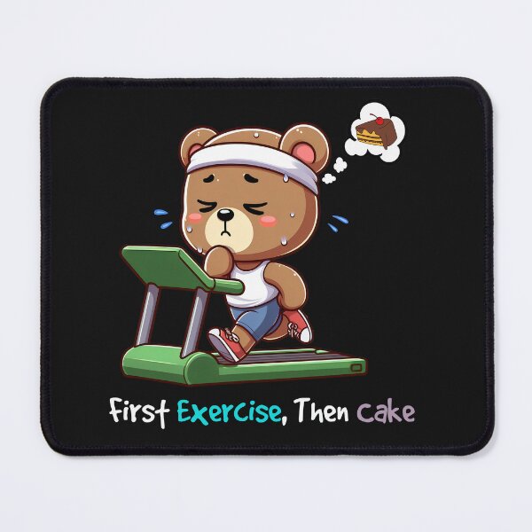Item preview, First Exercise, Then Cake Cute Kawaii designed and sold by TeddybearClub.