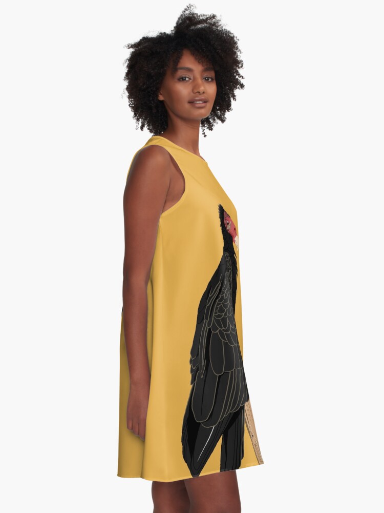 Thumbnail 2 of 4, A-Line Dress, Turkey Vulture designed and sold by BennuBirdy.