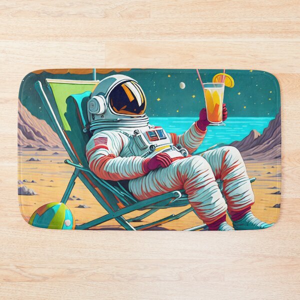 Item preview, Astronaut on vacation in space, beach astronaut designed and sold by emaotx.