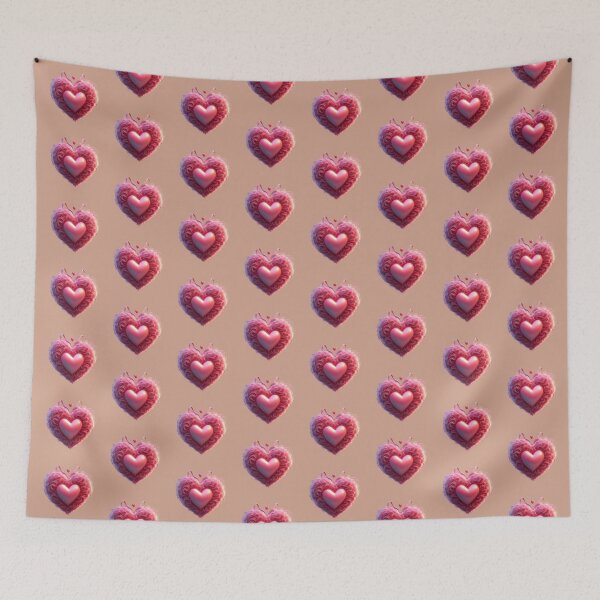 Item preview, Cute Fuzzy Pink Heart  designed and sold by Digiheart.