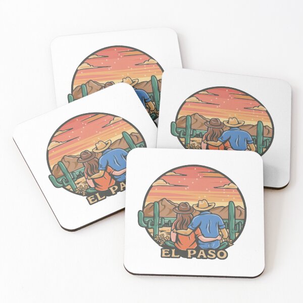 Item preview, El Paso, Texas | A cowgirl and cowboy, embracing, watching the Texas sunset designed and sold by CircinusStore.