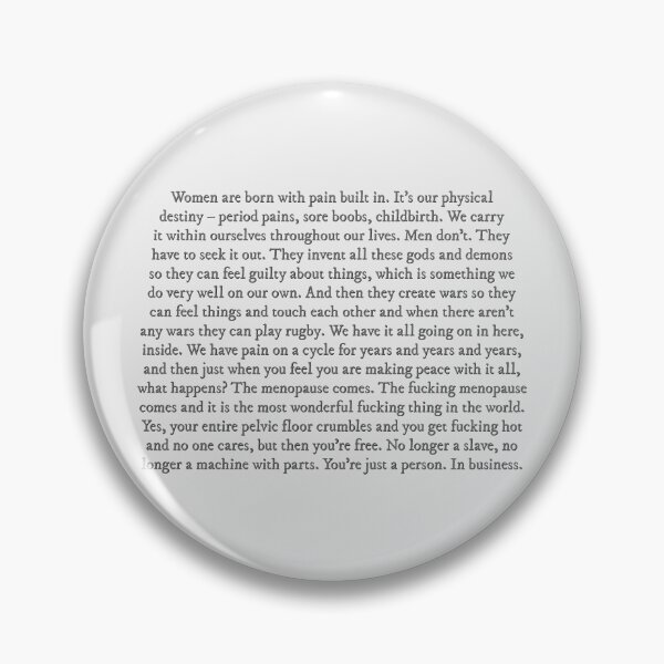 Item preview, Women are born with pain built in Fleabag speech designed and sold by percqbeths.