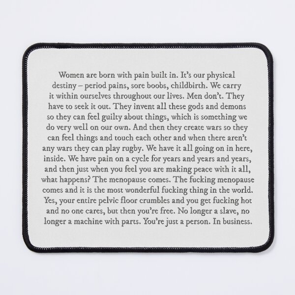 Item preview, Women are born with pain built in Fleabag speech designed and sold by percqbeths.