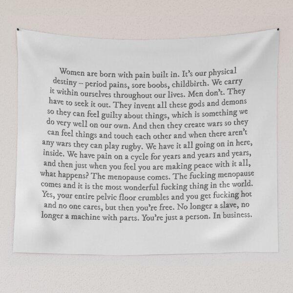 Item preview, Women are born with pain built in Fleabag speech designed and sold by percqbeths.
