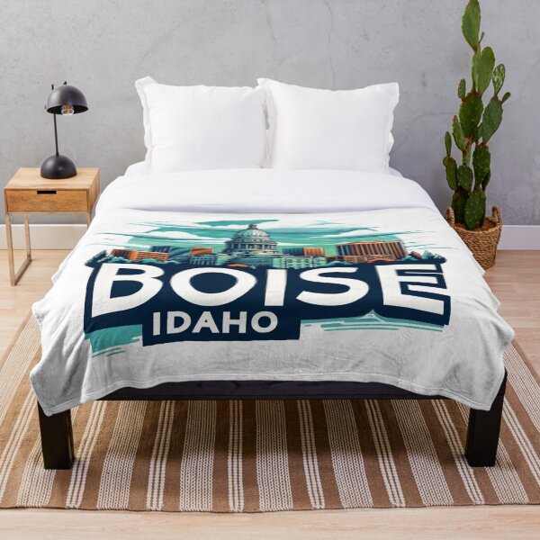 Aperçu de l'œuvre Boise, Idaho, Illustration à l'Aquarelle créée et vendue par PaintMeWorld.