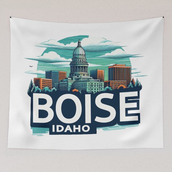 Item preview, Boise, Idaho, Watercolor Illustration designed and sold by PaintMeWorld.