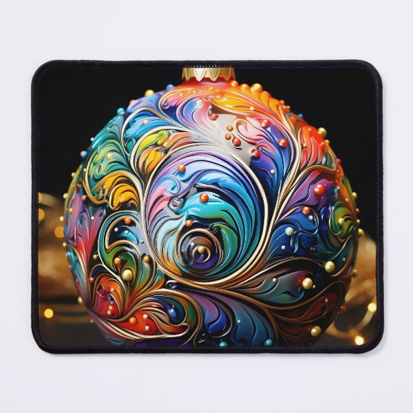 Item preview, Oil decorated ornament Christmas holiday print designed and sold by dcrc.