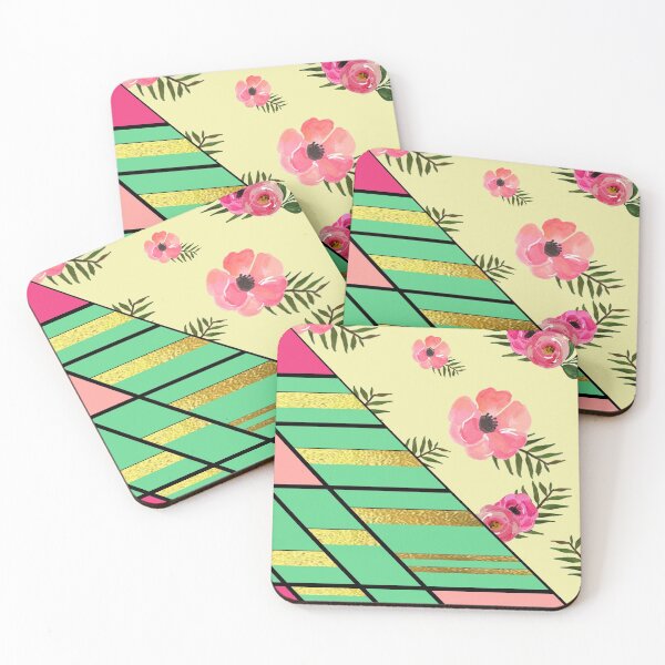 Item preview, Spring's Counterpart: Turquoise Pink + Floral designed and sold by ArtInLifestyle.