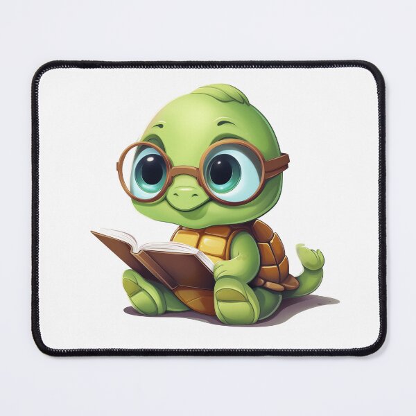 Item preview, Cute turtle reading a book designed and sold by HappyStickBike.