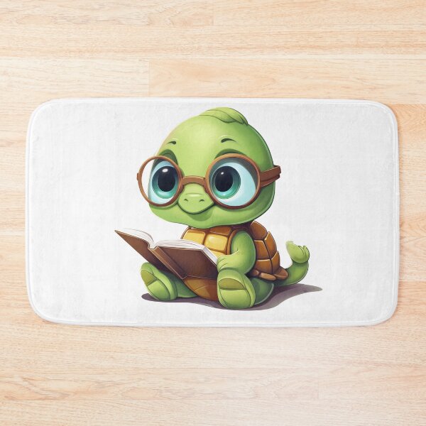Item preview, Cute turtle reading a book designed and sold by HappyStickBike.