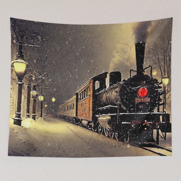 Item preview, Snowy Scenery and Vintage Train designed and sold by Kenny8716.
