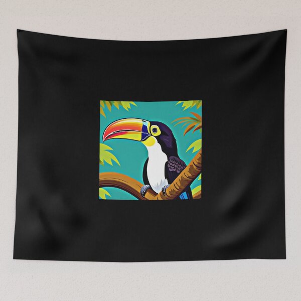 Item preview, Trippy psychedelic toucan bird 2 designed and sold by Flowerslaps.