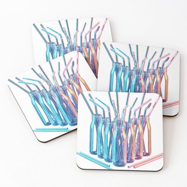 Item preview, "Neon Water Straw: Large Transparent 3D on Dark Background" designed and sold by Huycao211.