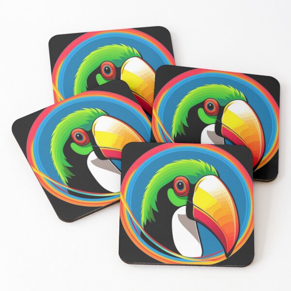 Item preview, Trippy psychedelic toucan bird 3 designed and sold by Flowerslaps.