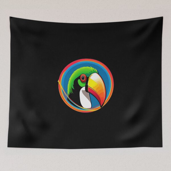 Item preview, Trippy psychedelic toucan bird 3 designed and sold by Flowerslaps.