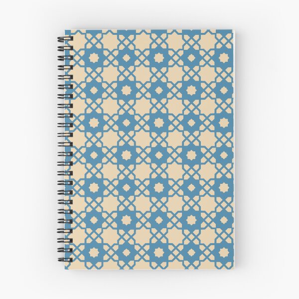 Item preview, Cerulean Blue Beige Star Square Mediterranean Moroccan Classic Geometry Warm Pattern designed and sold by PenguinForests.
