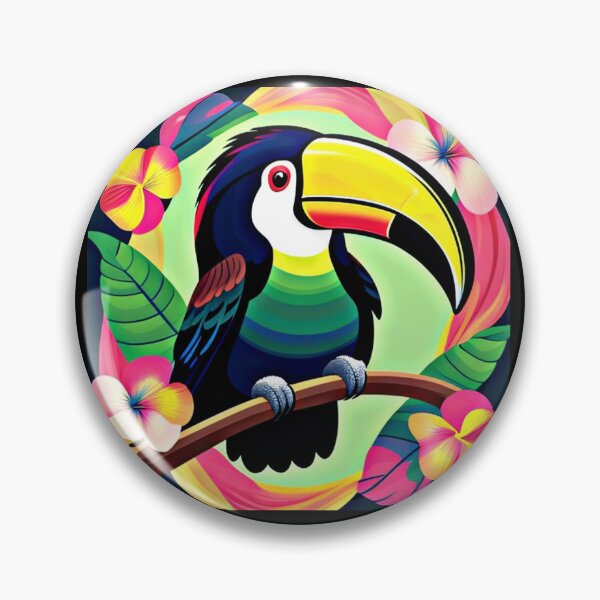 Item preview, Trippy psychedelic toucan bird 4 designed and sold by Flowerslaps.