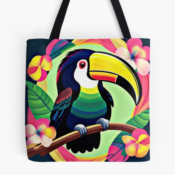 Item preview, Trippy psychedelic toucan bird 4 designed and sold by Flowerslaps.