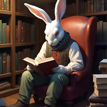 Artwork thumbnail, Reading Rabbit by Awesome Things